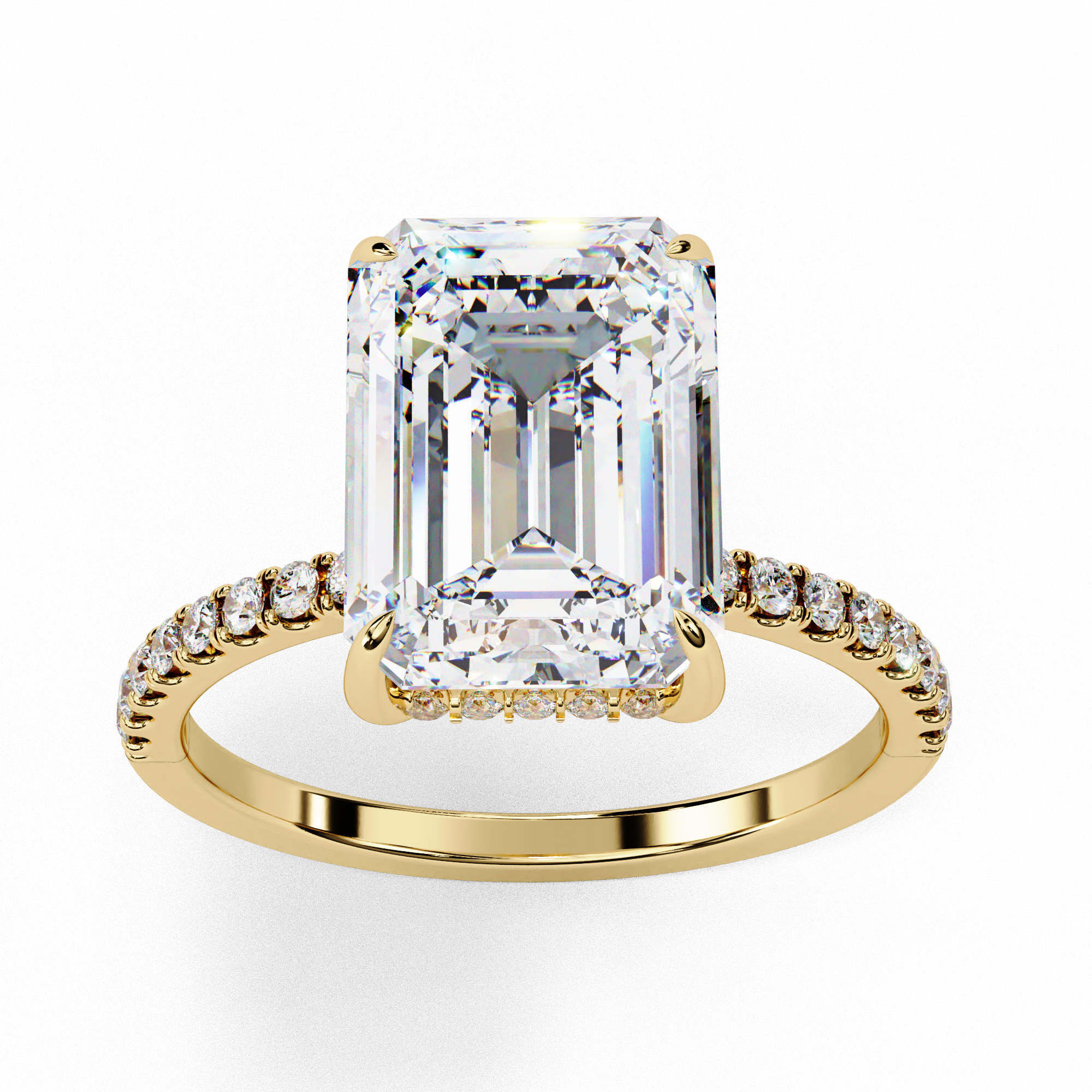 Regal Emerald Diamond Ring