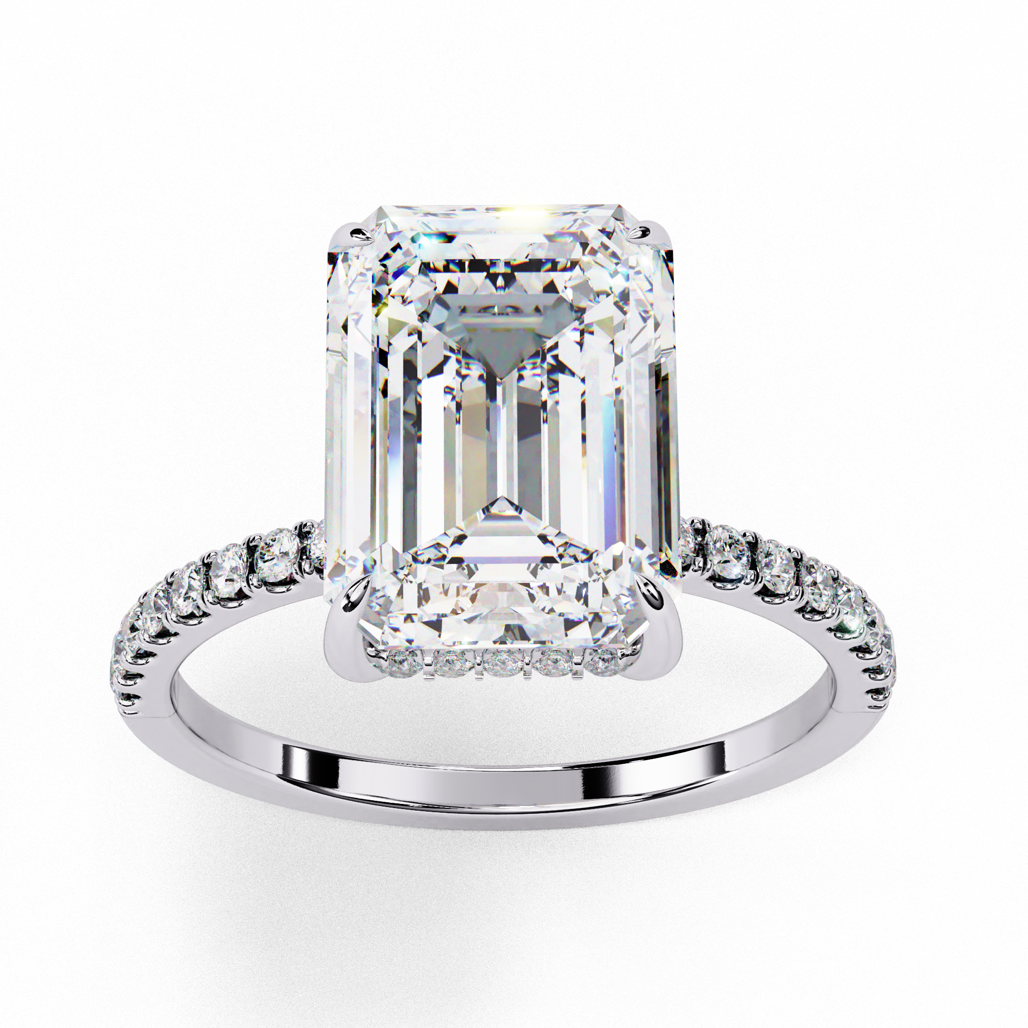 Regal Emerald Diamond Ring