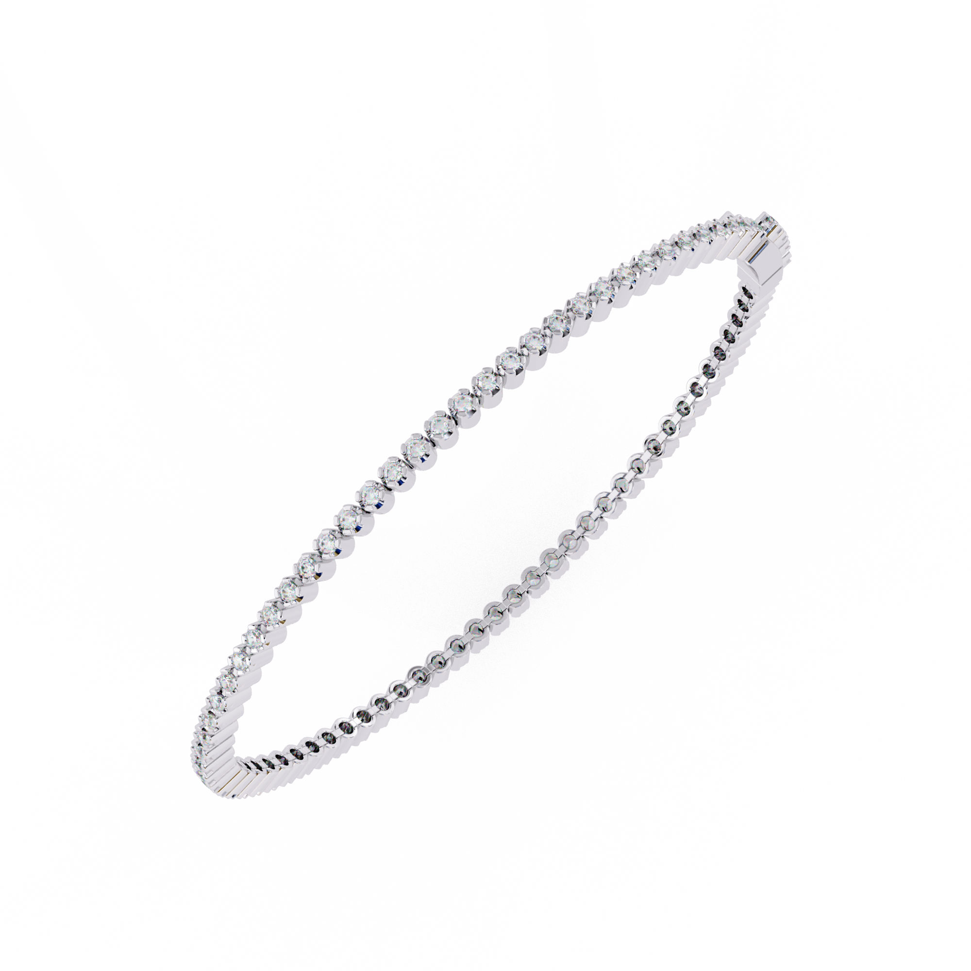 Golden Grace Round Diamond Tennis Bracelet