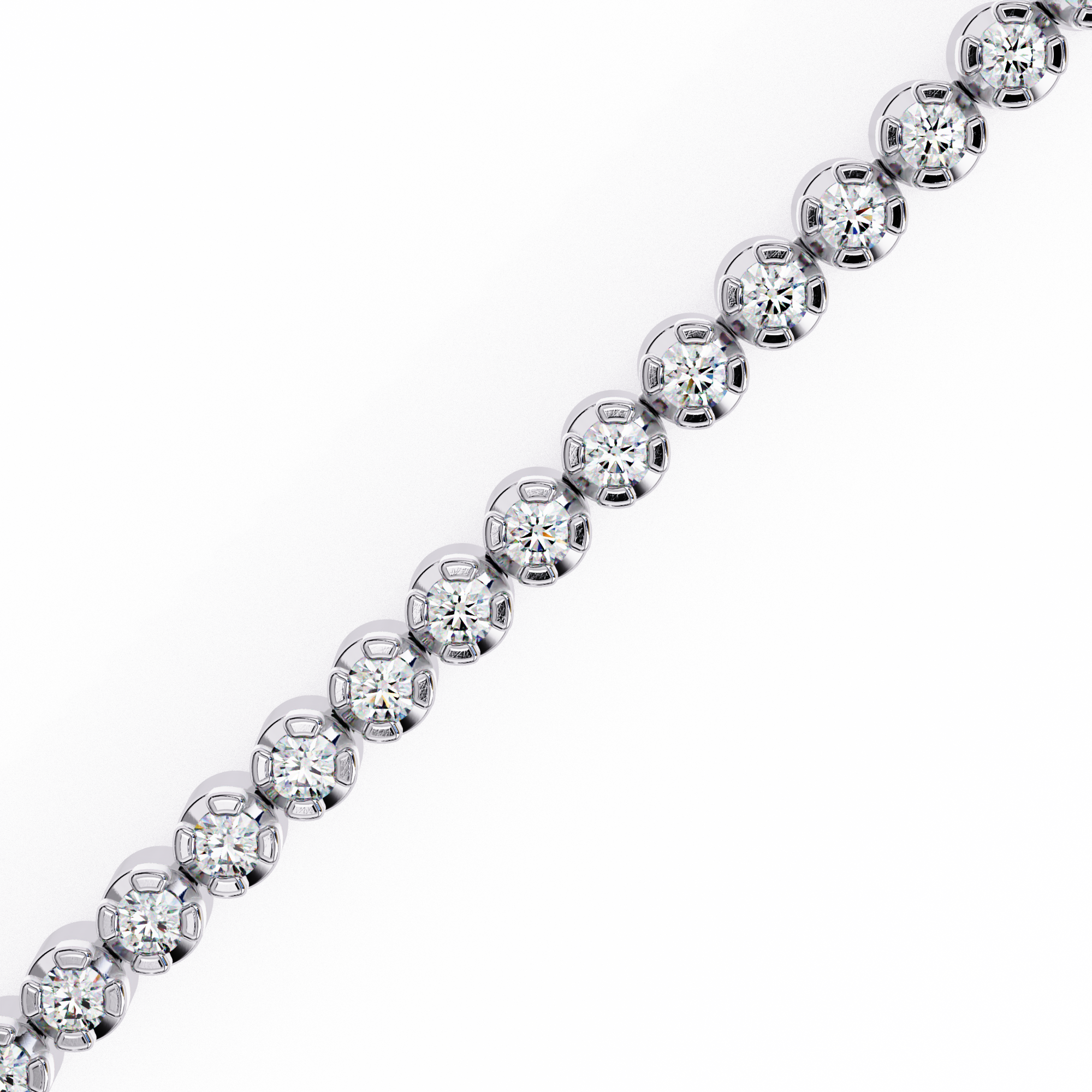 Golden Grace Round Diamond Tennis Bracelet