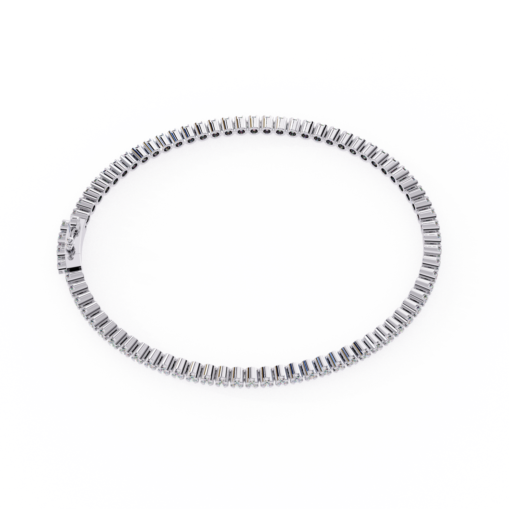 Golden Grace Round Diamond Tennis Bracelet