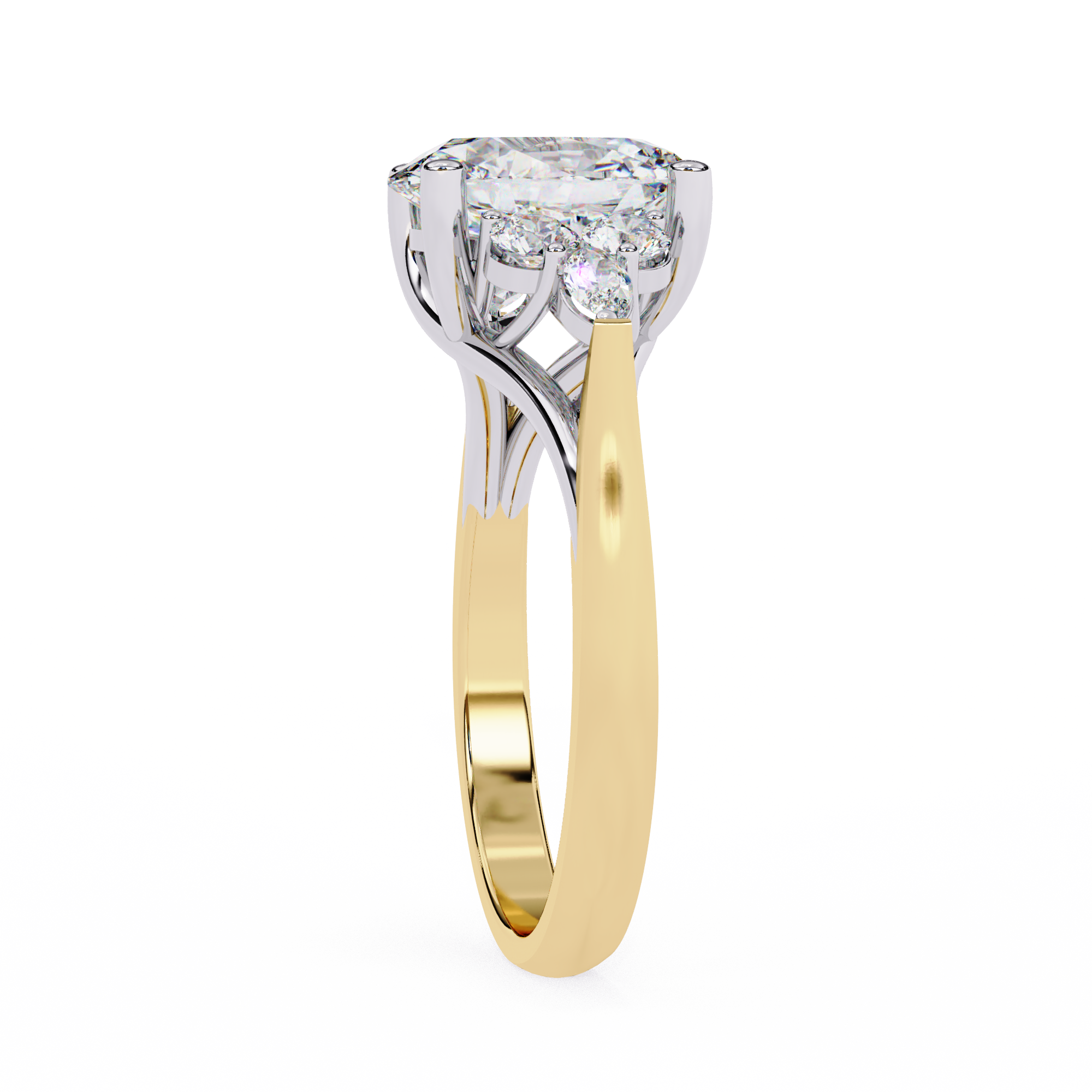 Aurora Oval Diamond Ring