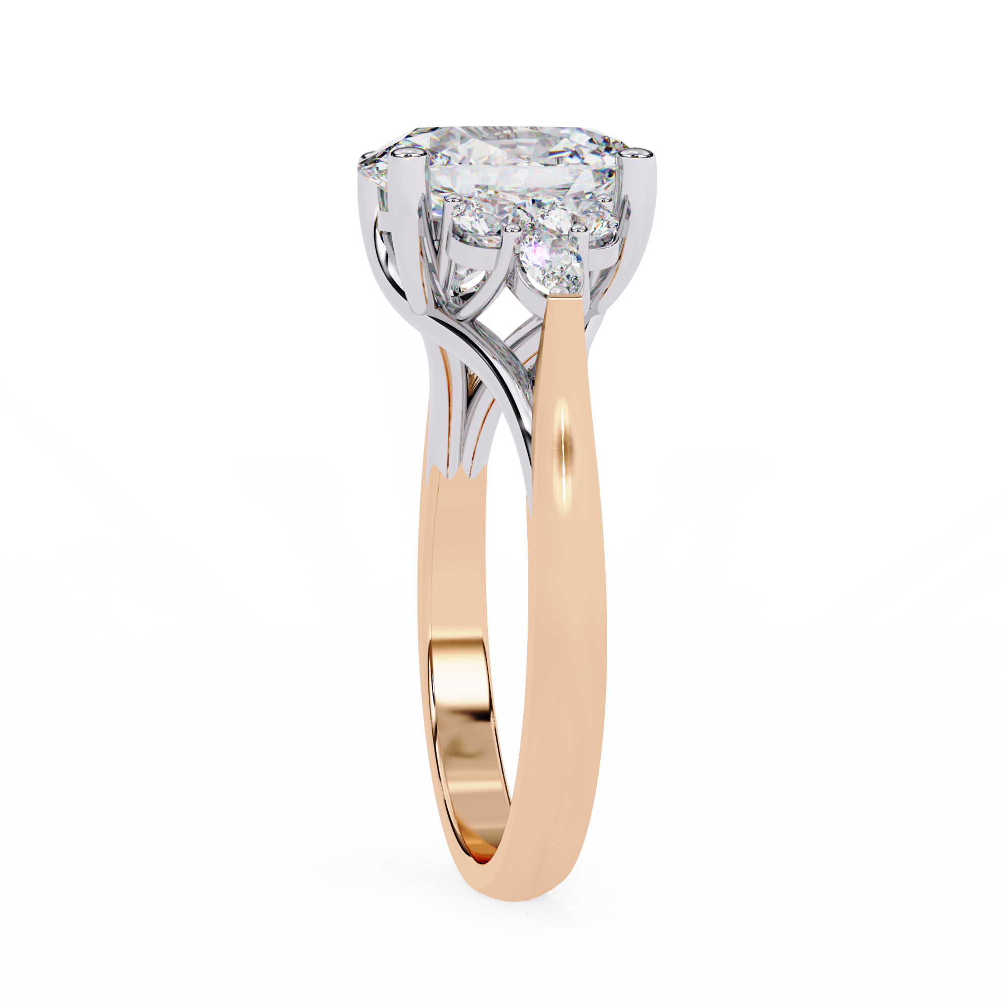 Aurora Oval Diamond Ring