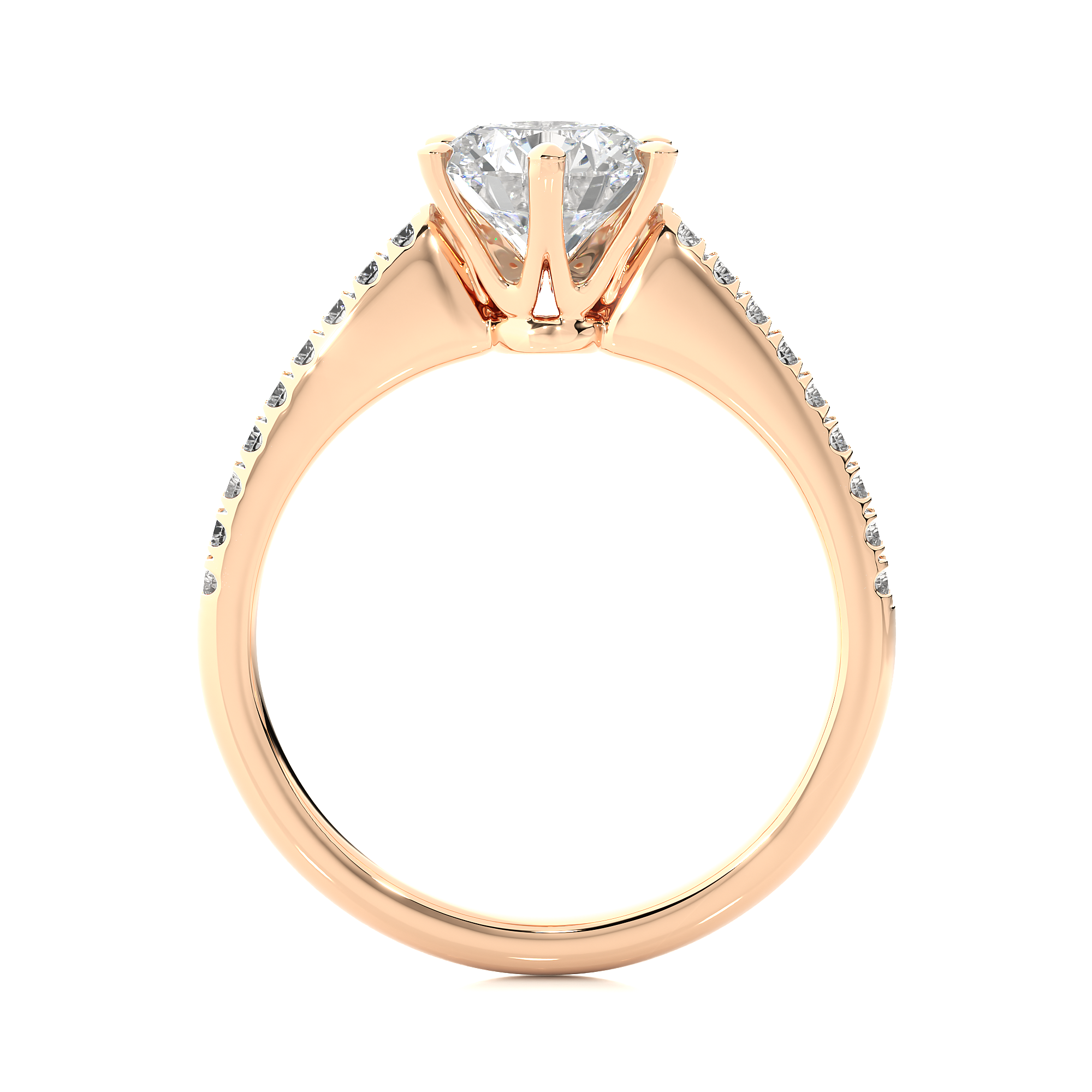 14K White Yellow Rose Gold 1.29 Carat Round Solitaire Diamond Ring