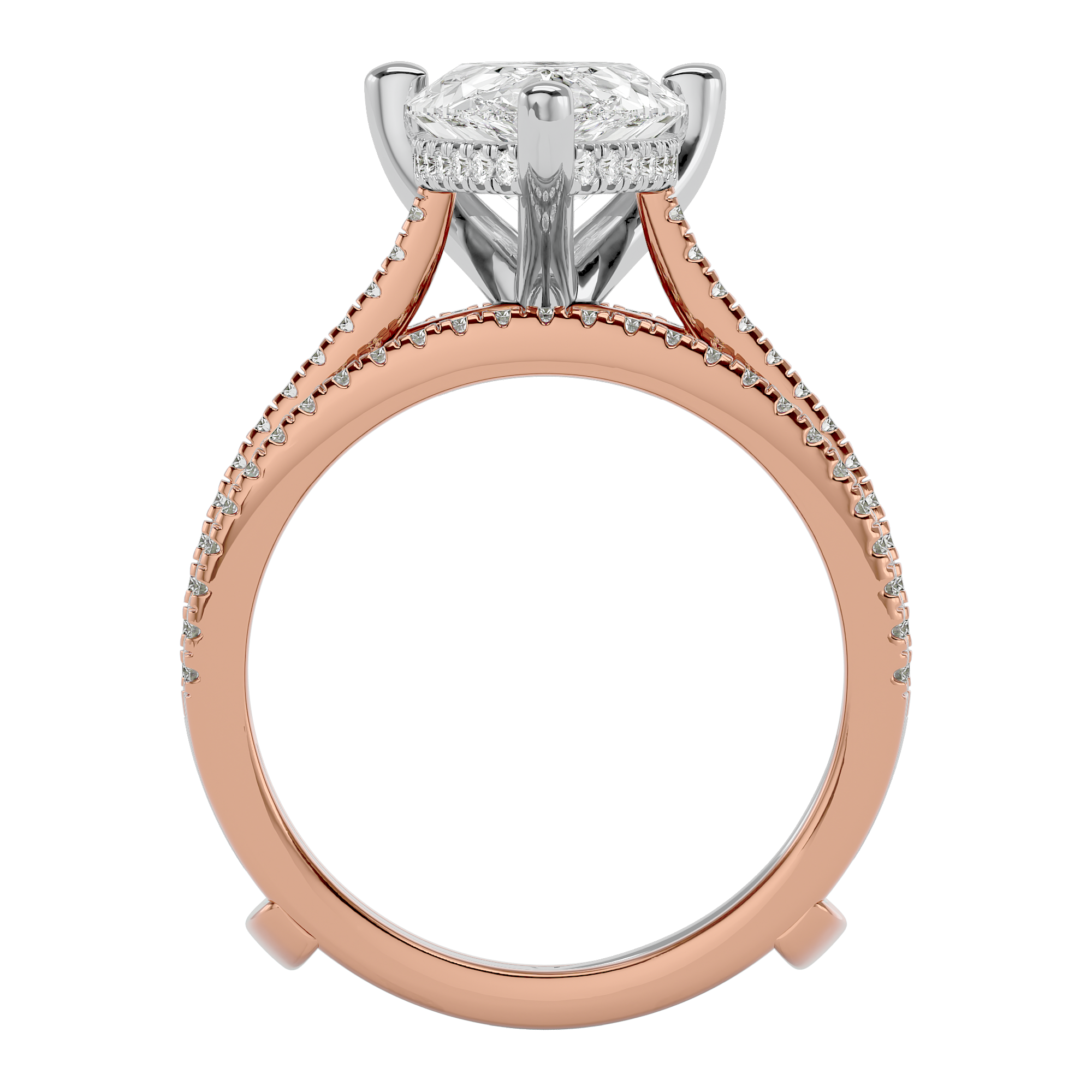 14KT Gold 3.52 Carat Pear-Shaped Lab-Grown Diamond Ring