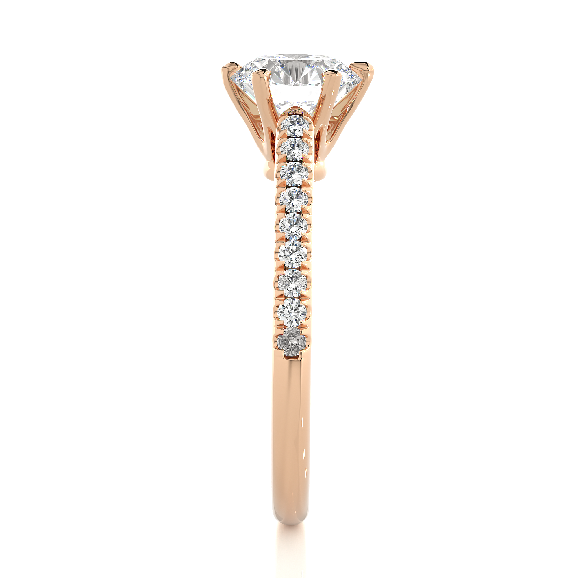 14K White Yellow Rose Gold 1.29 Carat Round Solitaire Diamond Ring