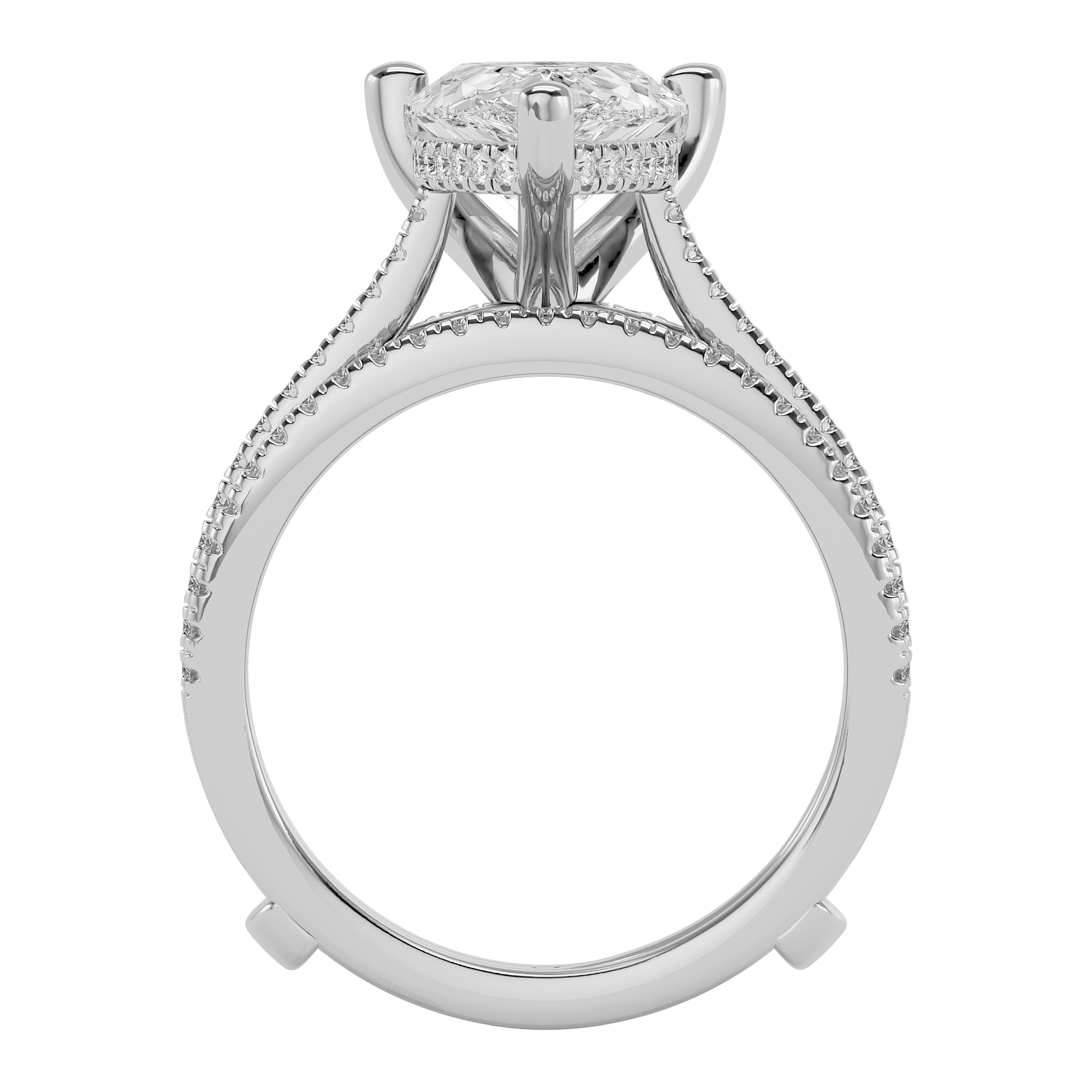 14KT Gold 3.52 Carat Pear-Shaped Lab-Grown Diamond Ring