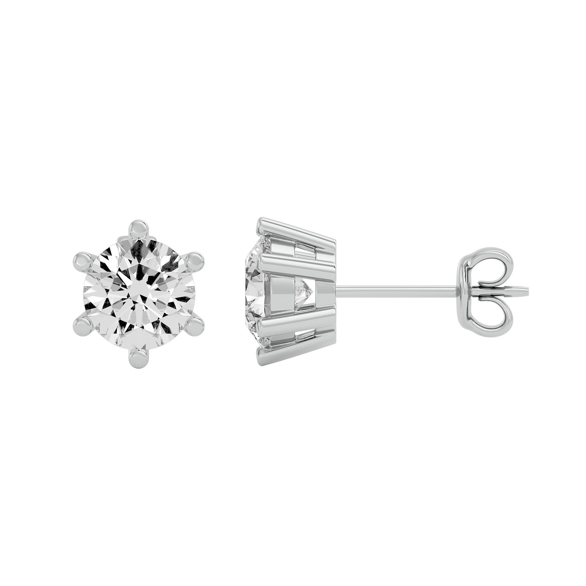 Timeless Allure Solitaire Lab Grown Diamond Earrings