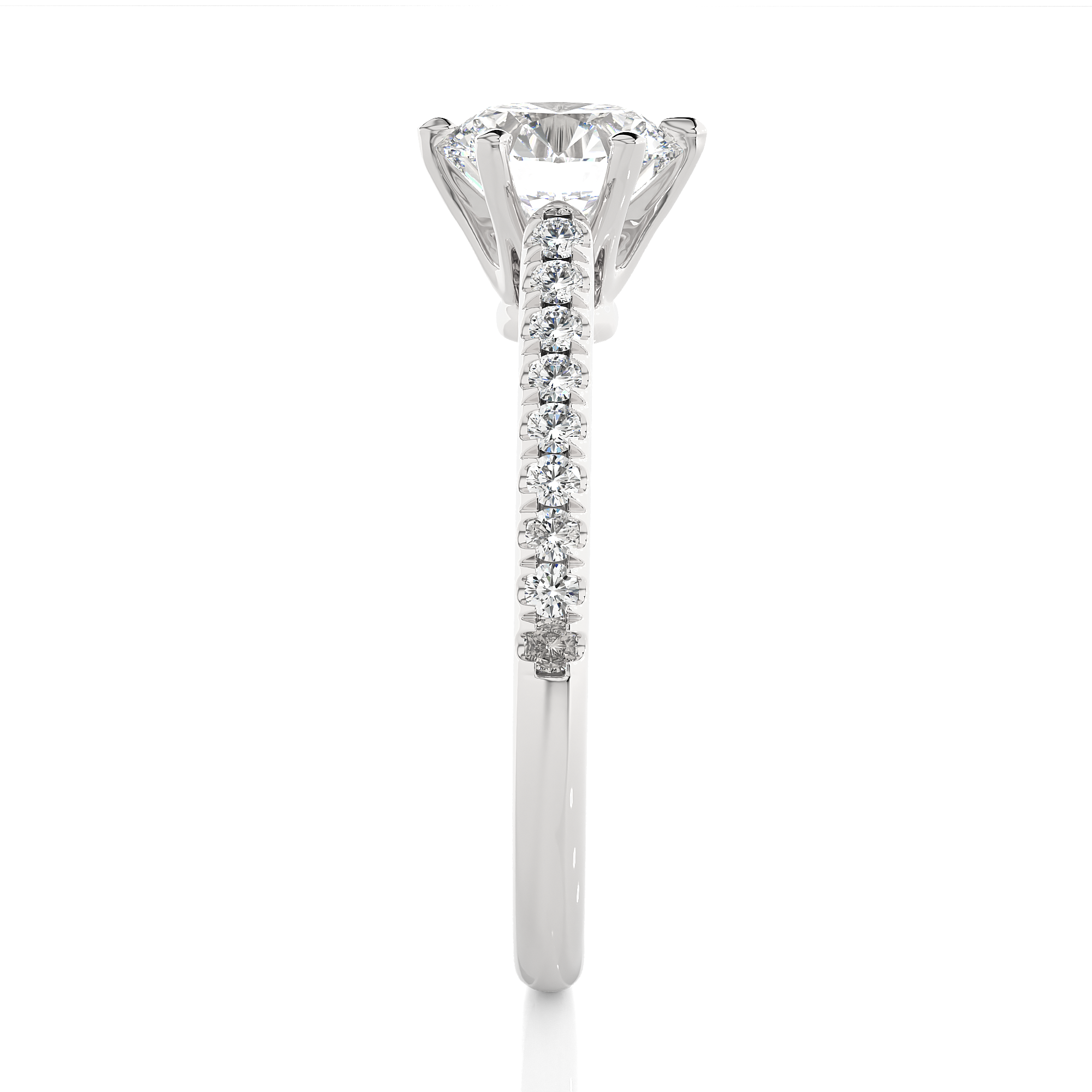 14K White Yellow Rose Gold 1.29 Carat Round Solitaire Diamond Ring