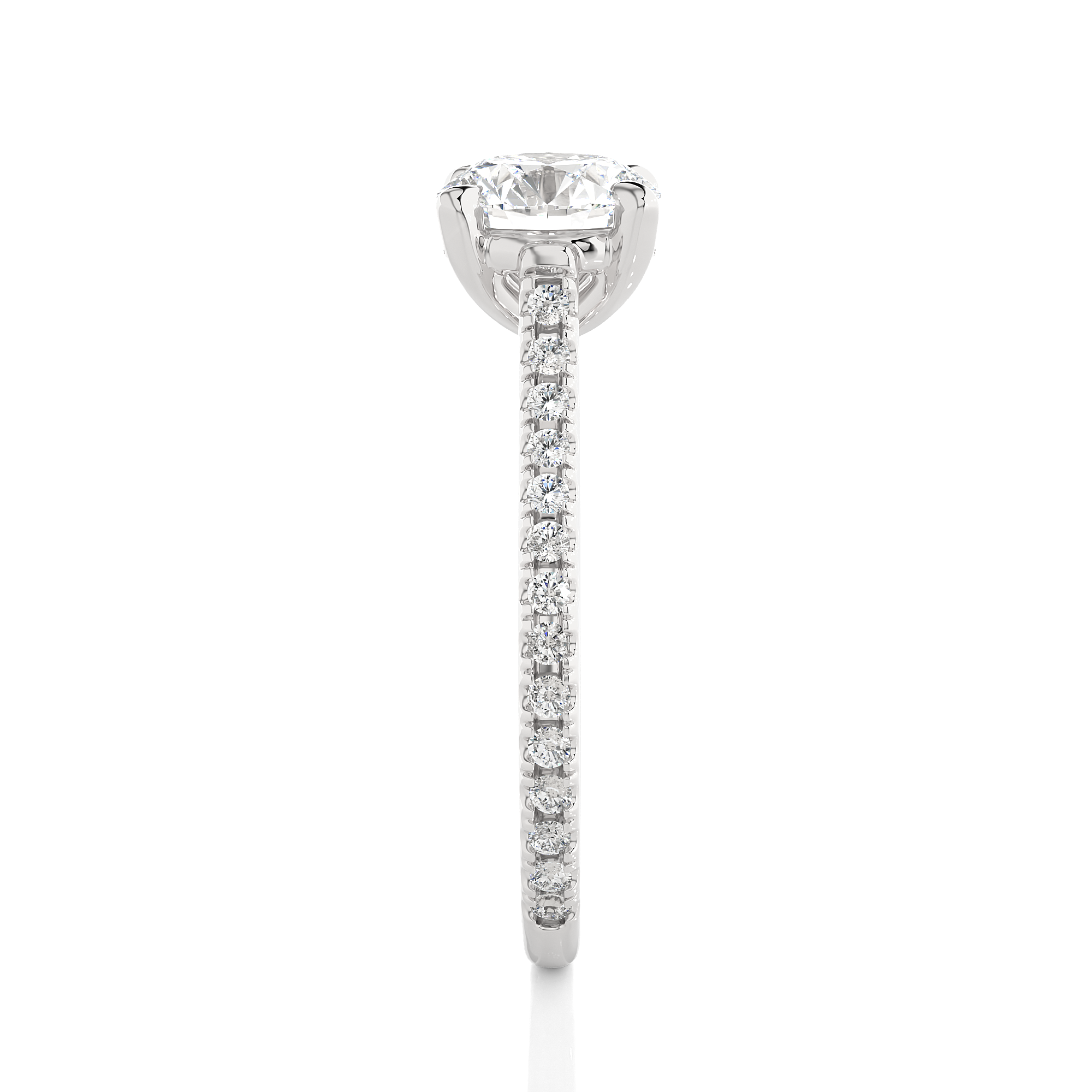 14K White Yellow Rose Gold 1.23 Carat Round Solitaire Diamond Ring