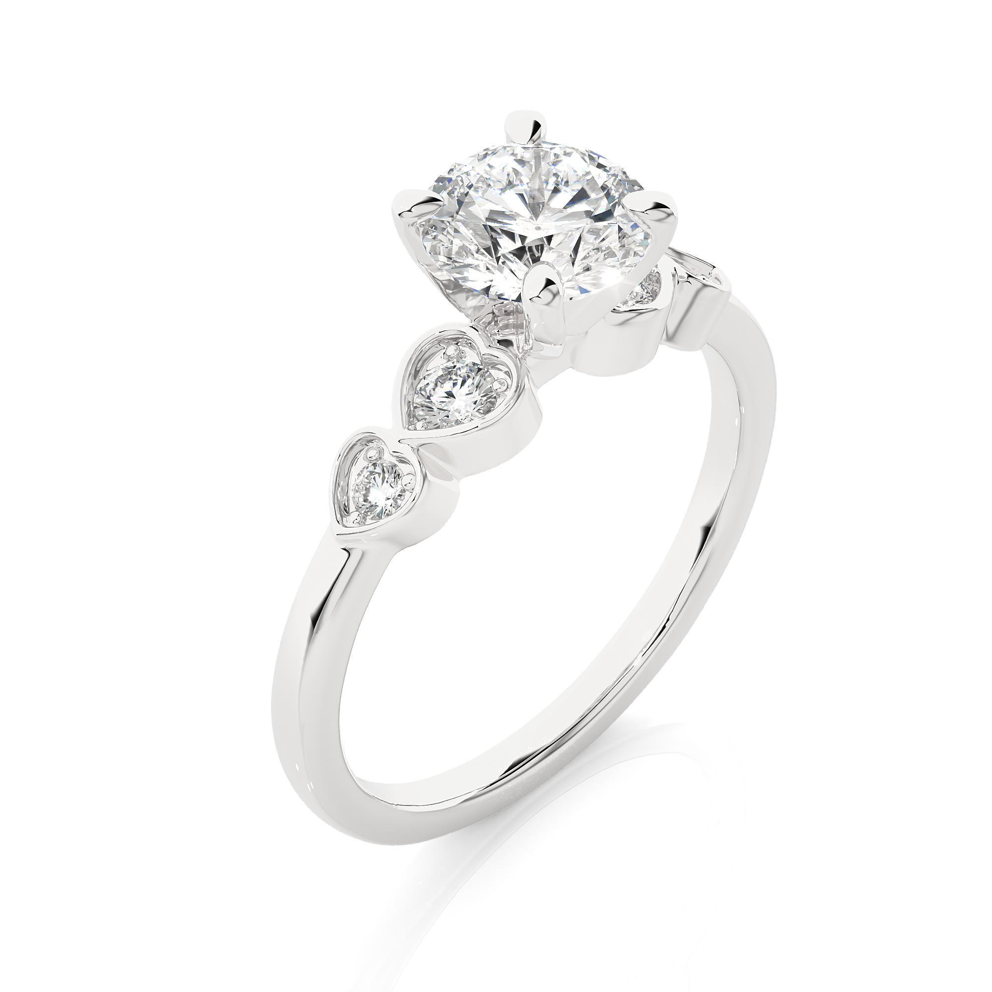 14K White Yellow Rose Gold 1.21 Carat Round Solitaire Diamond Ring