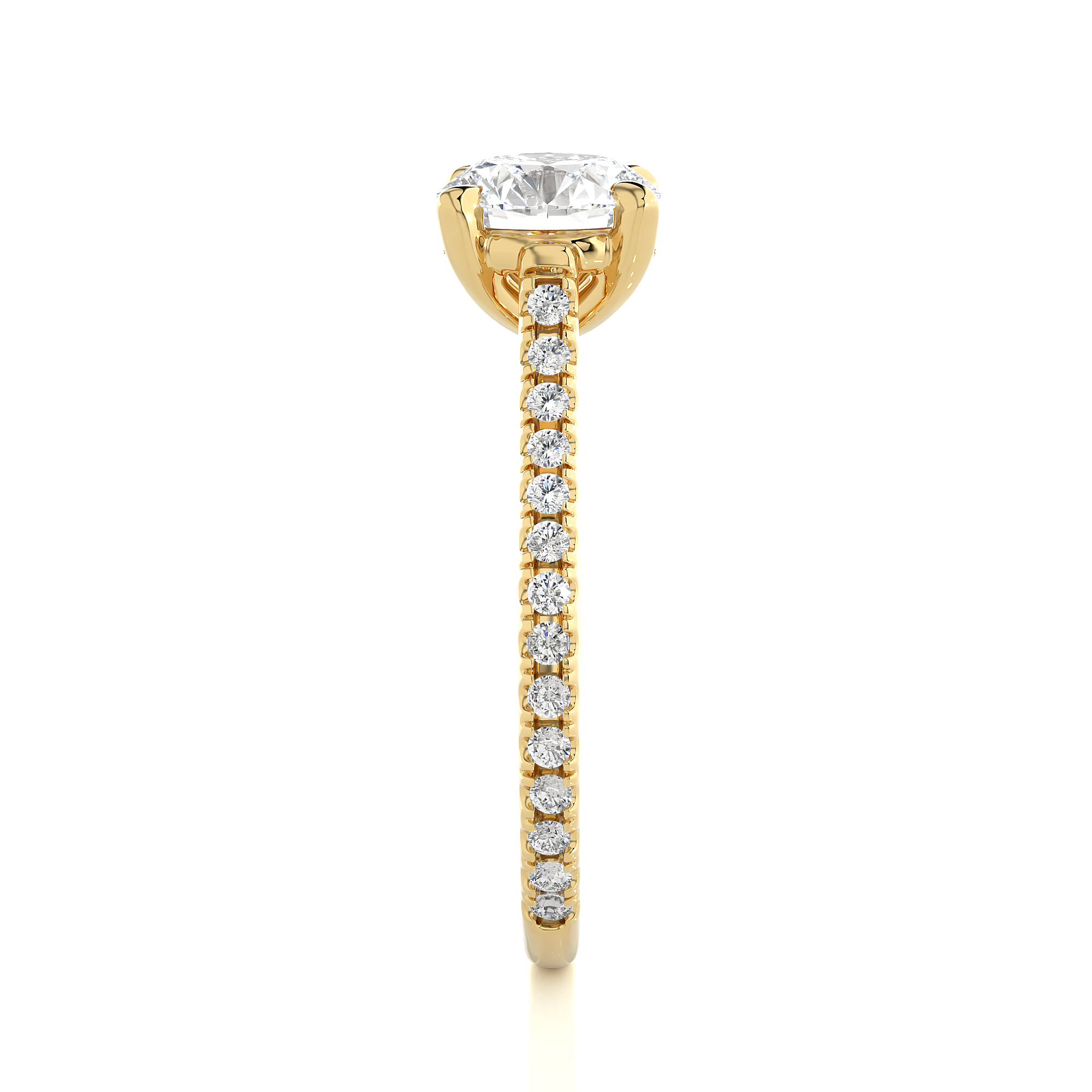 14K White Yellow Rose Gold 1.23 Carat Round Solitaire Diamond Ring