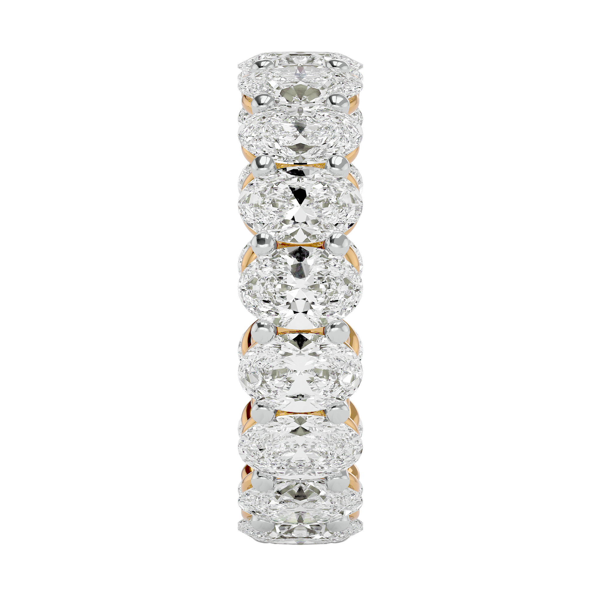 14KT Rose Gold Captivating 6.61 Carat Oval Diamond Ring