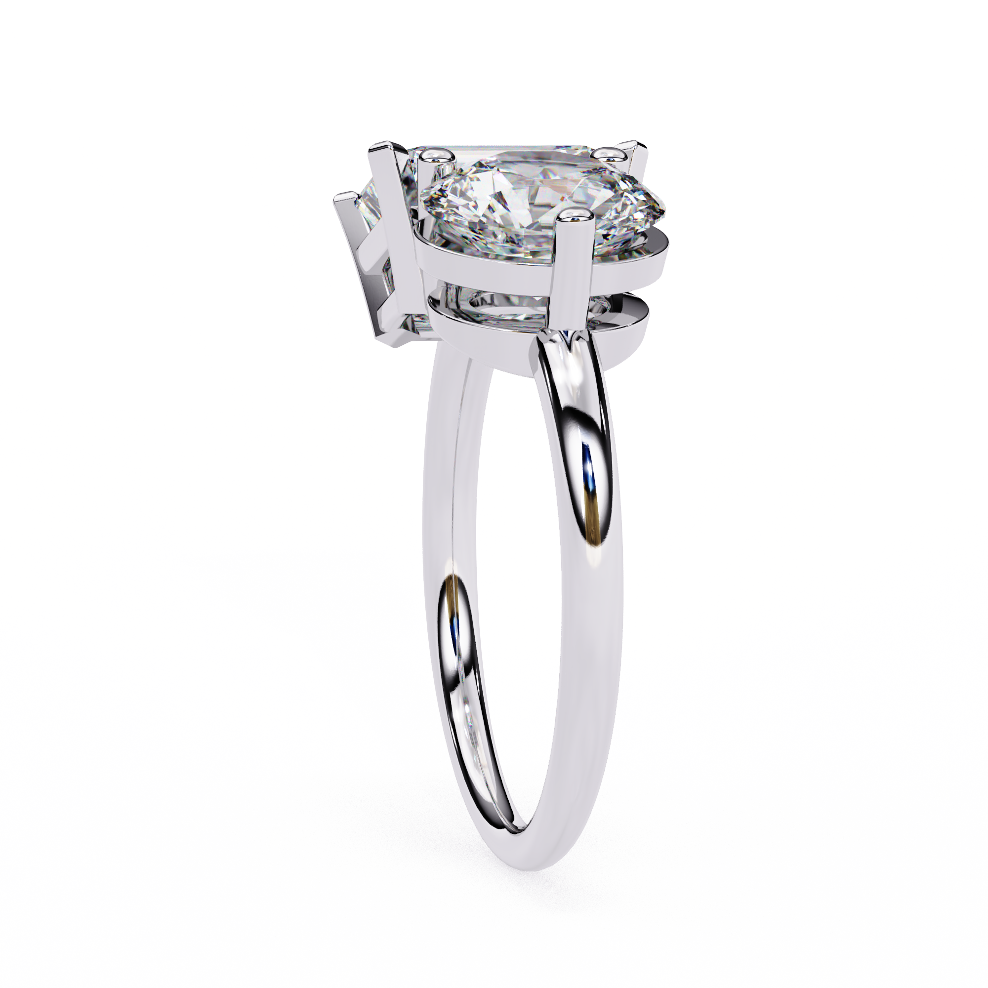 Twin Flame Diamond Ring