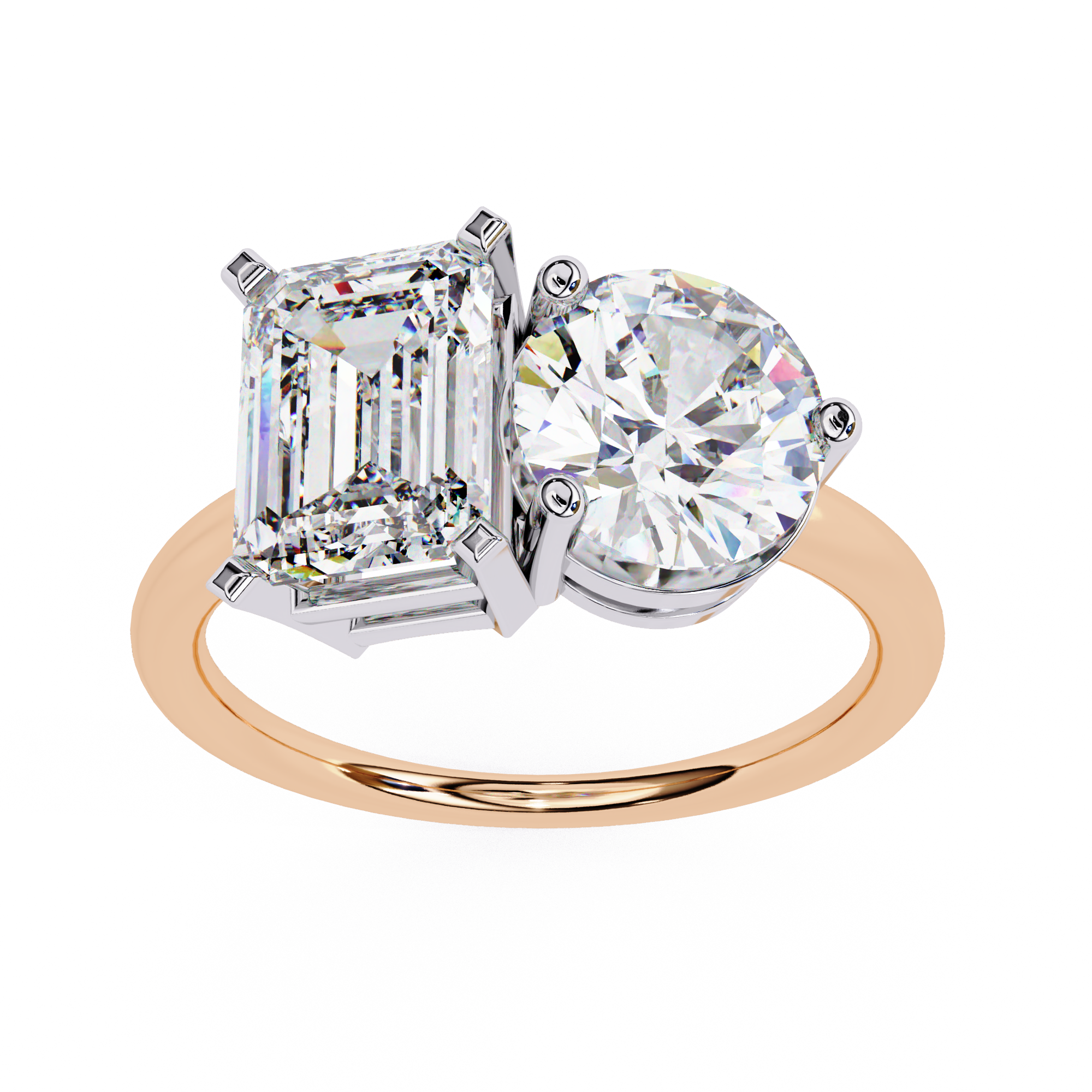 Twin Flame Diamond Ring