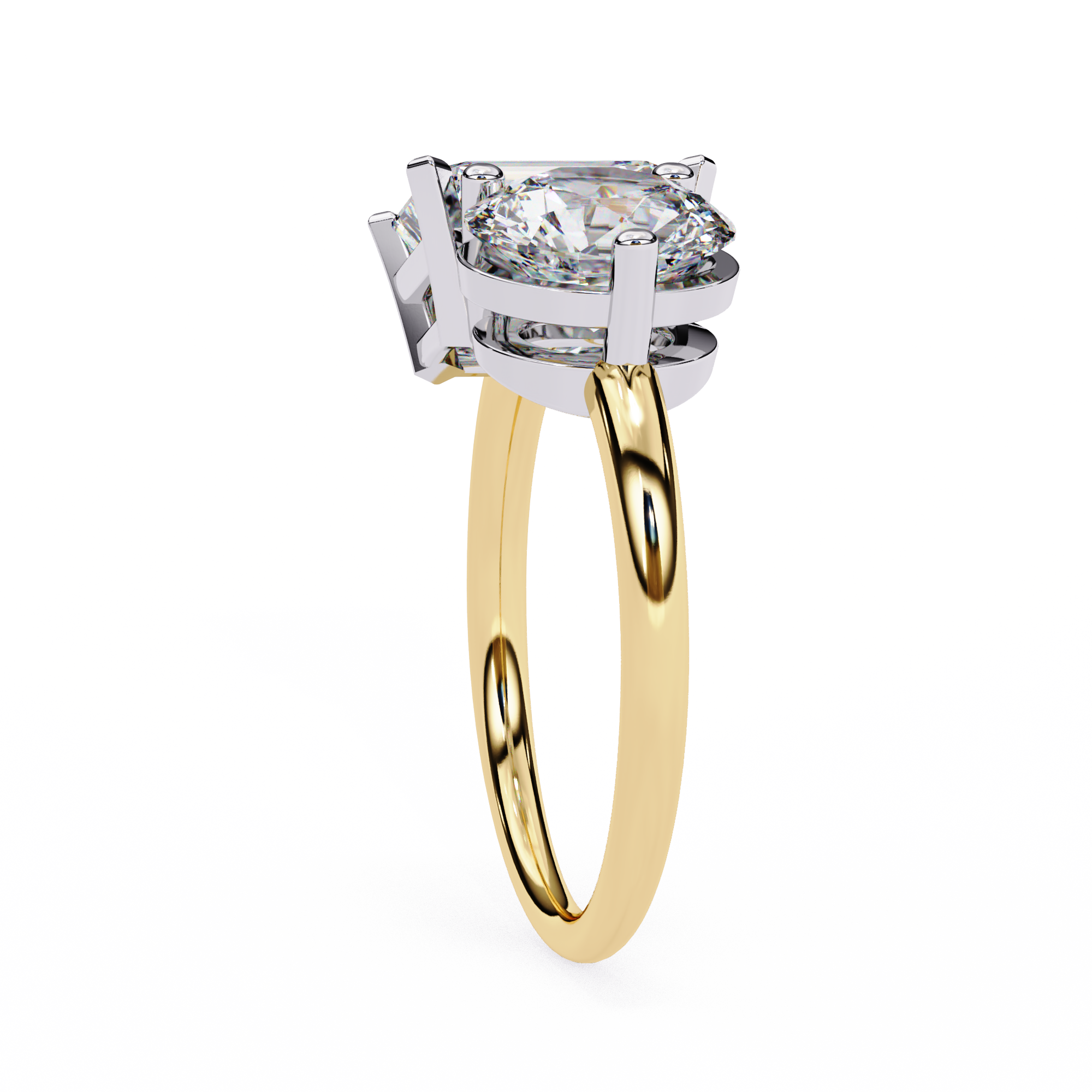 Twin Flame Diamond Ring